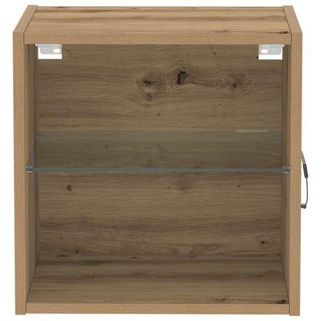 Floating Shelf 2 Pcs Artisan Oak 40X28.5X40 Cm Engineered Wood