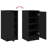 Shoe Cabinet Black Oak 30X35X70 Cm Engineered Wood