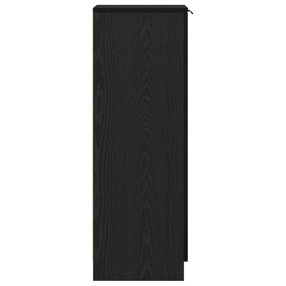 Black Oak Shoe Cabinet - 29.5 X 35 X 100.5 Cm - Made Of Engineered Wood