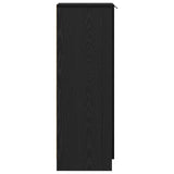 Black Oak Shoe Cabinet - 29.5 X 35 X 100.5 Cm - Made Of Engineered Wood