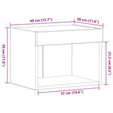 Wall Cabinets With Led Lights 2 Pcs Old Wood 40X30X30 Cm