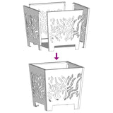 Fire Pit Square Black Steel