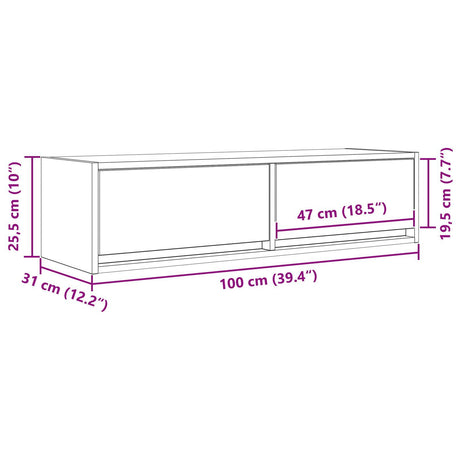 Tv Cabinet 100X31X25,5 Cm Engineered Wood