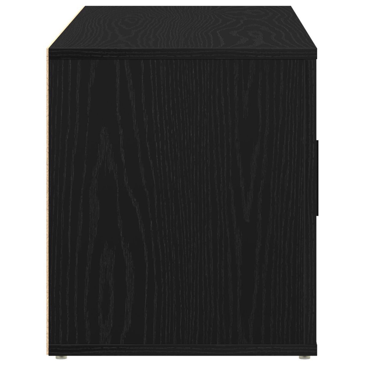 Tv Cabinet Black Oak 100X35X40 Cm Engineered Wood