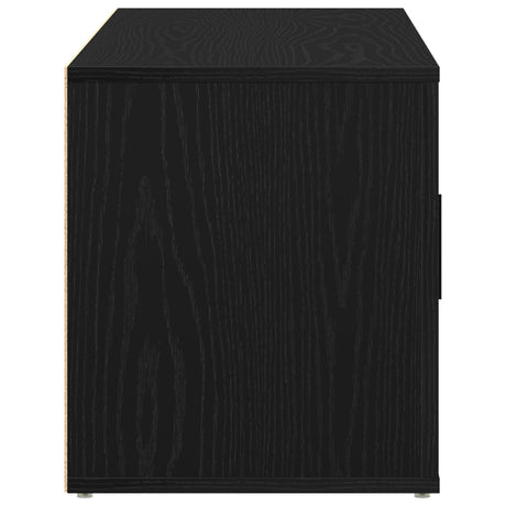 Tv Cabinet Black Oak 100X35X40 Cm Engineered Wood