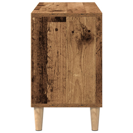 Tv Cabinet With Wooden Leg Old Wood 69.5X30X50 Cm