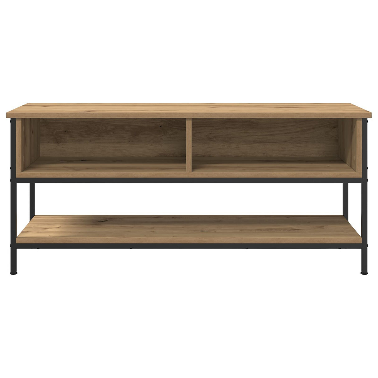 Tv Cabinet Artisan Oak 100X35X45 Cm Engineered Wood And Steel