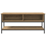 Tv Cabinet Artisan Oak 100X35X45 Cm Engineered Wood And Steel