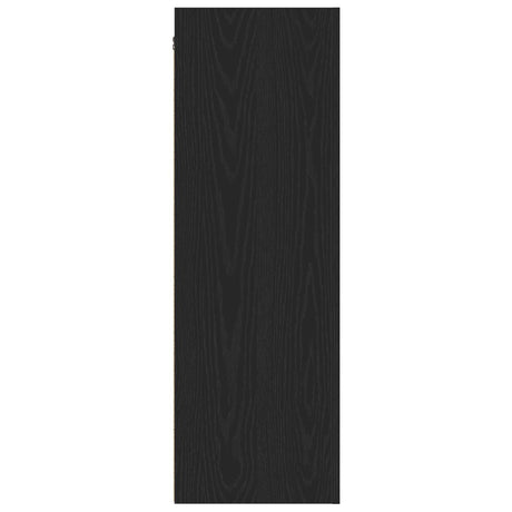 Wall-Mounted Tv Cabinet In Black Oak - 30.5X30X90 Cm, Made Of Engineered Wood