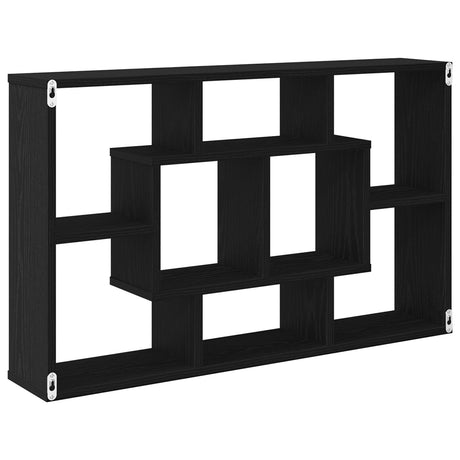 Wall Shelf - Black Oak, 85 X 16 X 52.5 Cm, Made Of Engineered Wood