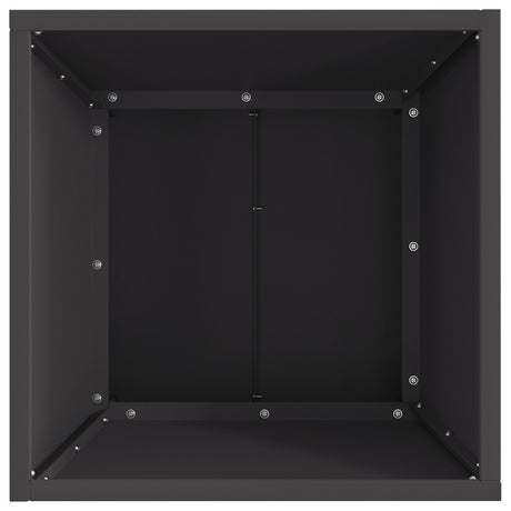 Fire Pit Square Black Steel