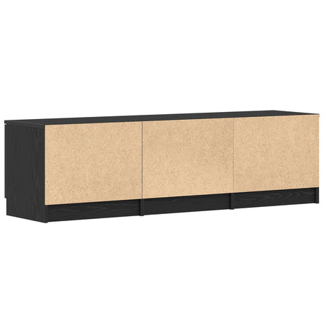 Tv Cabinet - Black Oak - 140X35X40 Cm - Made Of Engineered Wood
