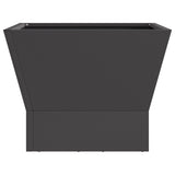 Fire Pit Square Black Steel