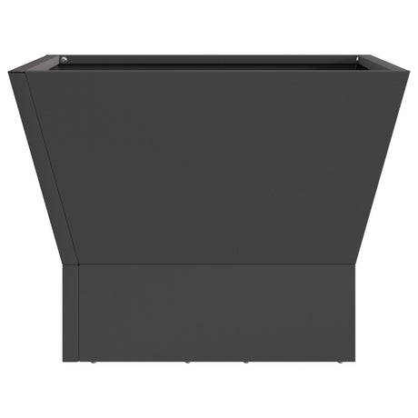Fire Pit Square Black Steel