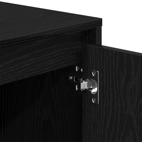 Tv Stand In Black Oak - 102 X 37.5 X 52.5 Cm, Made Of Engineered Wood