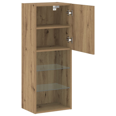 Tv Cabinet With Led Lights Artisan Oak 40,5X30X102 Cm