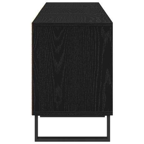 Tv Cabinet Black Oak 150X30X44,5 Cm Engineered Wood