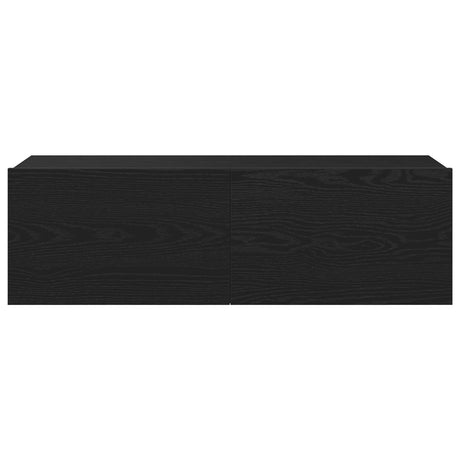 Tv Cabinets 2 Pcs Black Oak 100X30X30 Cm Engineered Wood