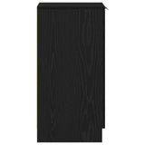 Shoe Cabinet Black Oak 30X35X70 Cm Engineered Wood