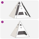 Fire Pit Pyramid Black 50X50X51 Cm Steel