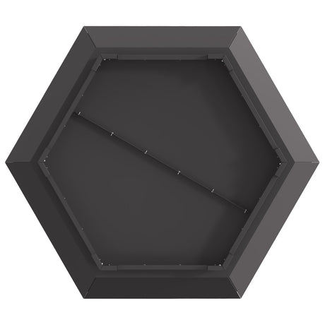 Fire Pit Hexagonal Black Steel