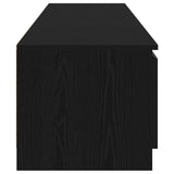 Tv Cabinet With Led Lights - Black Oak, 140X40X35.5 Cm, Made From Engineered Wood