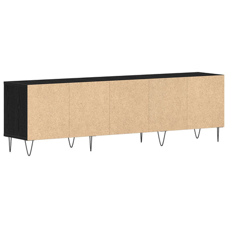 Tv Cabinet Black Oak 150X30X44,5 Cm Engineered Wood