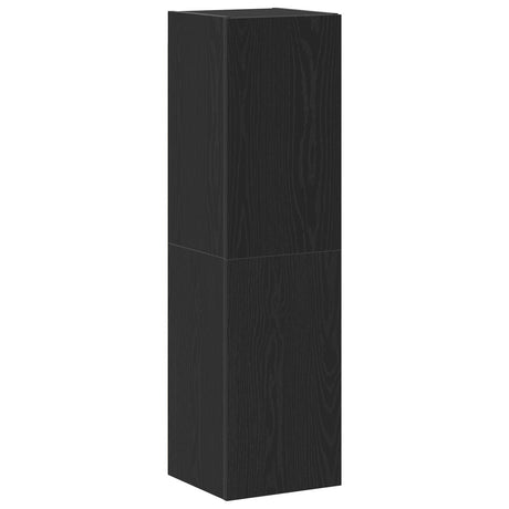 Tv Cabinet Black Oak 30,5X30X110 Cm Engineered Wood