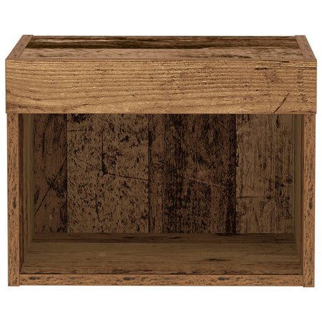 Wall Cabinets With Led Lights 2 Pcs Old Wood 40X30X30 Cm