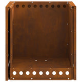 Smokeless Fire Pit Square 48X48X50 Cm Weathering Steel