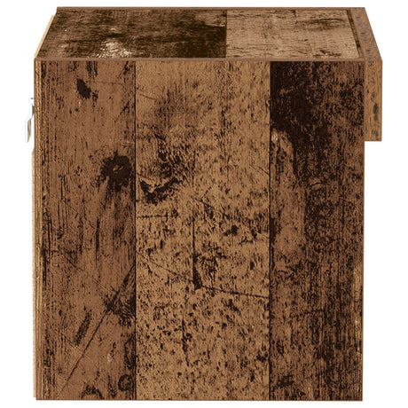 Wall Cabinets With Led Lights 2 Pcs Old Wood 40X30X30 Cm
