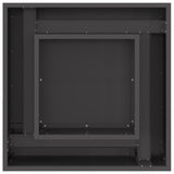 Fire Pit Square Black Steel
