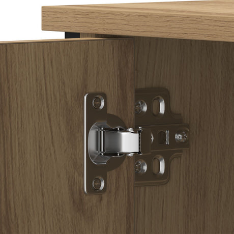 Tv Cabinet Artisan Oak 80X40X50 Cm Engineered Wood And Steel