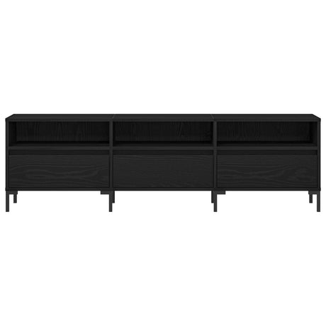 Tv Cabinet Black Oak 150X30X44,5 Cm Engineered Wood