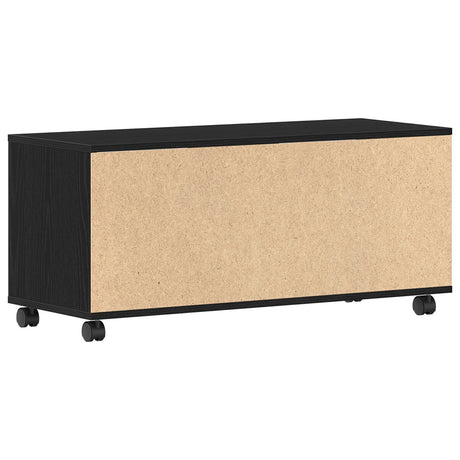 Tv Cabinet Black 90X35X35 Cm Engineered Wood
