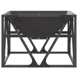 Fire Pit Square Black Steel