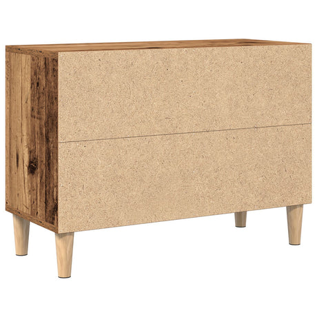 Tv Cabinet With Wooden Leg Old Wood 69.5X30X50 Cm