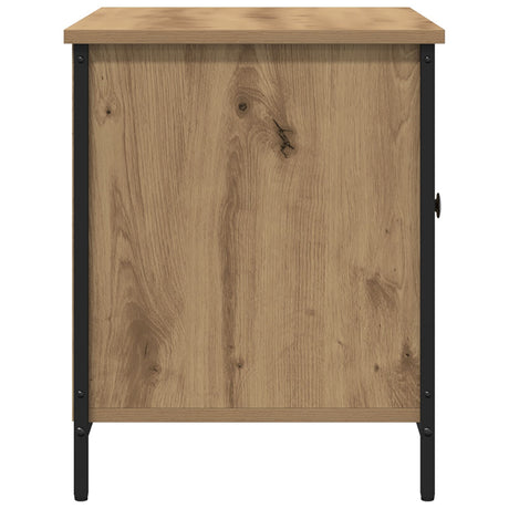 Tv Cabinet Artisan Oak 80X40X50 Cm Engineered Wood And Steel