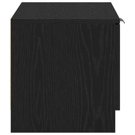 Tv Cabinet Black Oak 80X35X36,5 Cm Engineered Wood