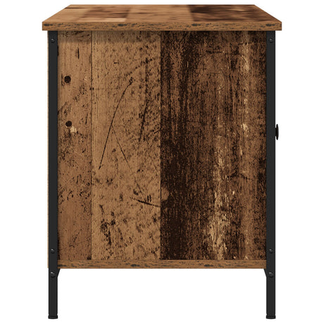 Tv Cabinet Old Wood 100X40X50 Cm Engineered Wood And Steel