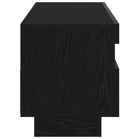 Tv Stand With Led Lights - Black Oak, 100X35X40 Cm, Made Of Engineered Wood