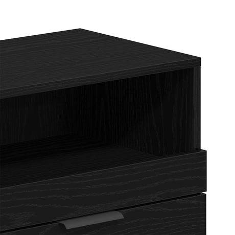 Tv Cabinet Black Oak 150X33,5X45 Cm Engineered Wood