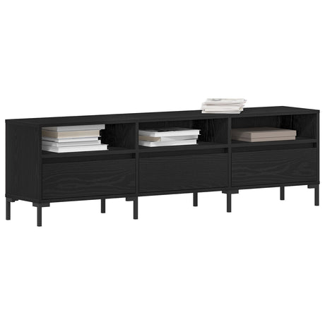 Tv Cabinet Black Oak 150X30X44,5 Cm Engineered Wood