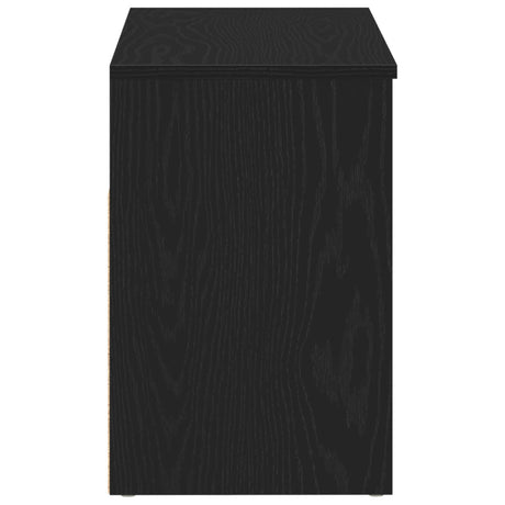 Hall Bench Black Oak 60X30X45 Cm Engineered Wood