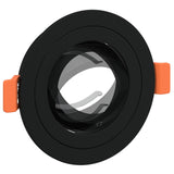 Recessed Spotlights 6 Pcs Round Gu10 Black Ø91 Mm