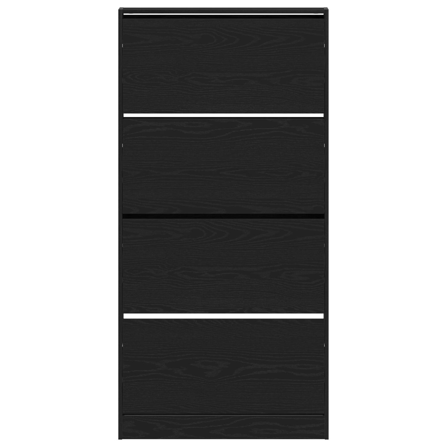 Shoe Cabinet Black Oak Engineered Wood 80 X 21 X 163.5 Cm Durable