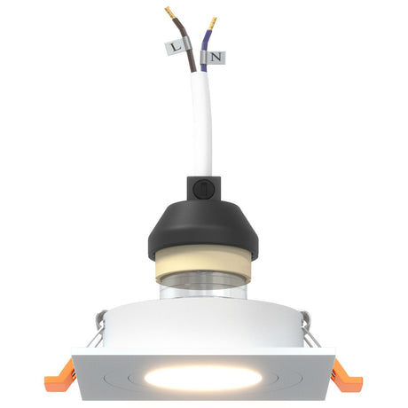 Recessed Spotlights 24 Pcs Square Gu10 White 91X91 Mm