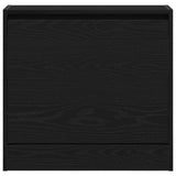 Shoe Cabinet Black Oak 60X21X57 Cm Engineered Wood