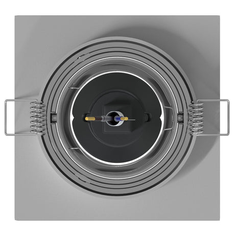 Recessed Spotlights 24 Pcs Square Gu10 Silver 91X91 Mm