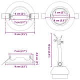 Recessed Spotlights 6 Pcs Round Gu10 Ø90 Mm Steel
